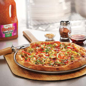 Franks RedHot Sweet Chili Sauce used in a stir-fry for color and spice