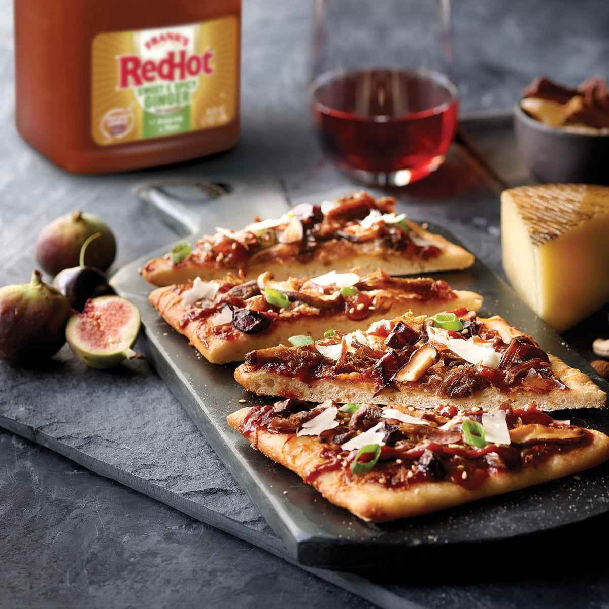 Franks RedHot sauce dish-glaze enhancing wings and salads