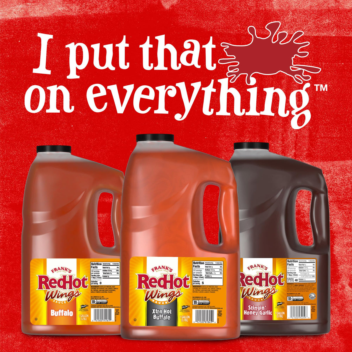 Frank's RedHot Xtra Hot Buffalo Wings Sauce draped-over-chicken delivers dramatic heat.