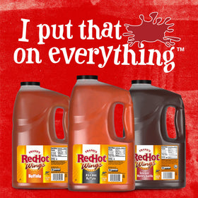Frank's RedHot Xtra Hot Buffalo Wings Sauce draped-over-chicken delivers dramatic heat.