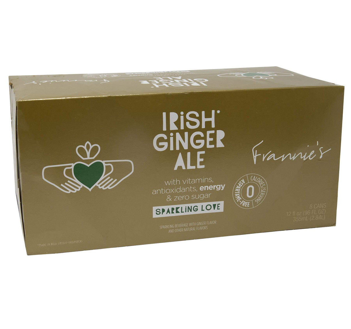 Frannie's Irish Ginger Ale can, cold and sparkling, ideal for a refreshing break