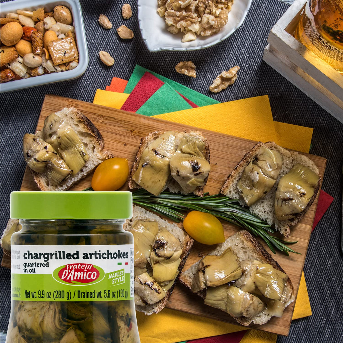 FRATELLI D'AMICO quartered artichokes, restaurant-quality garnish