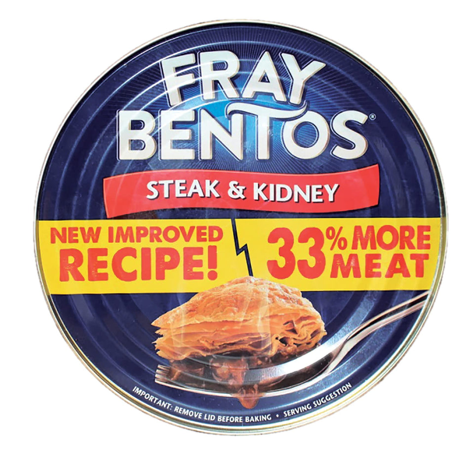 Fray Bentos Classic Steak & Kidney Pie with flaky puff pastry top, ideal for a comforting meal