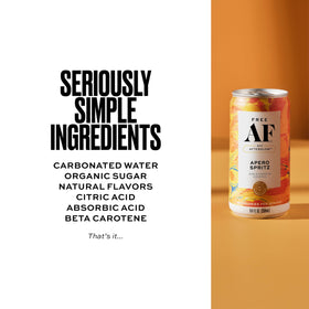 Free AF Ready-to-drink cans shown for convenient entertaining.