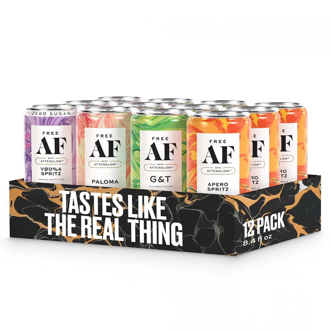 Free AF AF Drinks variety pack aperol spritz can, refreshing alcohol-free option for social gatherings