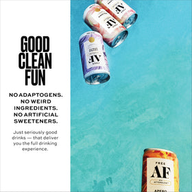 Free AF AF Drinks ready-to-drink cans on ice, ideal for spontaneous social moments