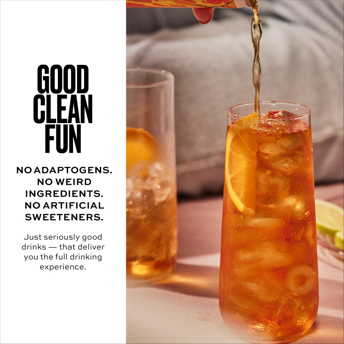 Free AF Warmth and smooth finish as you sip from the glass.