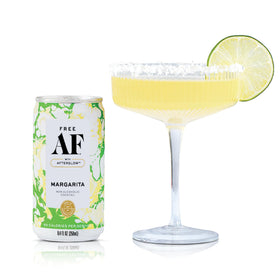 Free AF Afterglow warmth visual suggests a gentle, non-alcoholic sipping experience.