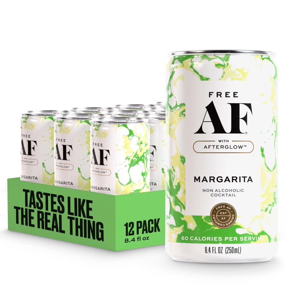 Free AF Classic Margarita can front view, ready for an alcohol-free social moment.