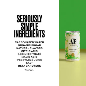 Free AF gluten-free, low-calorie can inviting a mindful, refreshed tasting.