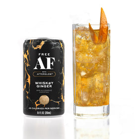 Free AF Non-Alcoholic Whiskey Ginger glass ready to serve without alcohol.
