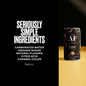 Free AF Non-Alcoholic Whiskey Ginger pack shot for event planning.