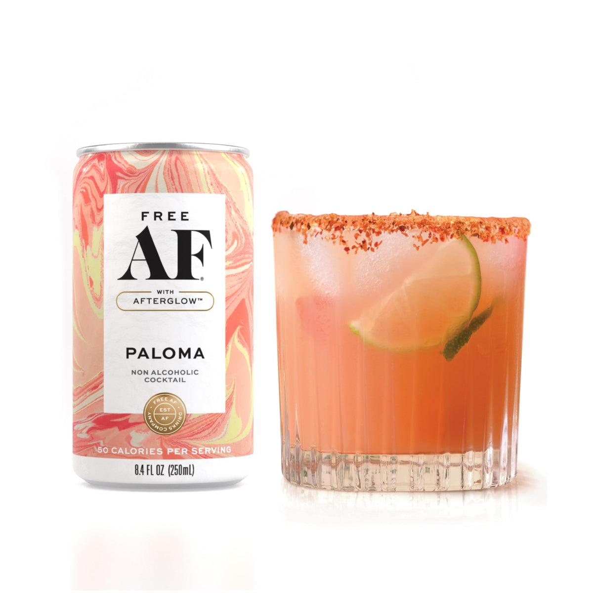Paloma can with lime garnish, showcasing quick serve for a party.