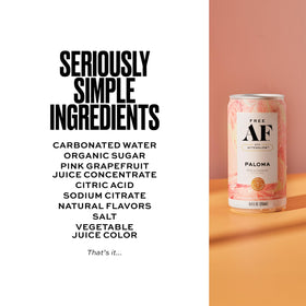 Free AF Paloma pour over ice showcases carbonation and aromatic notes