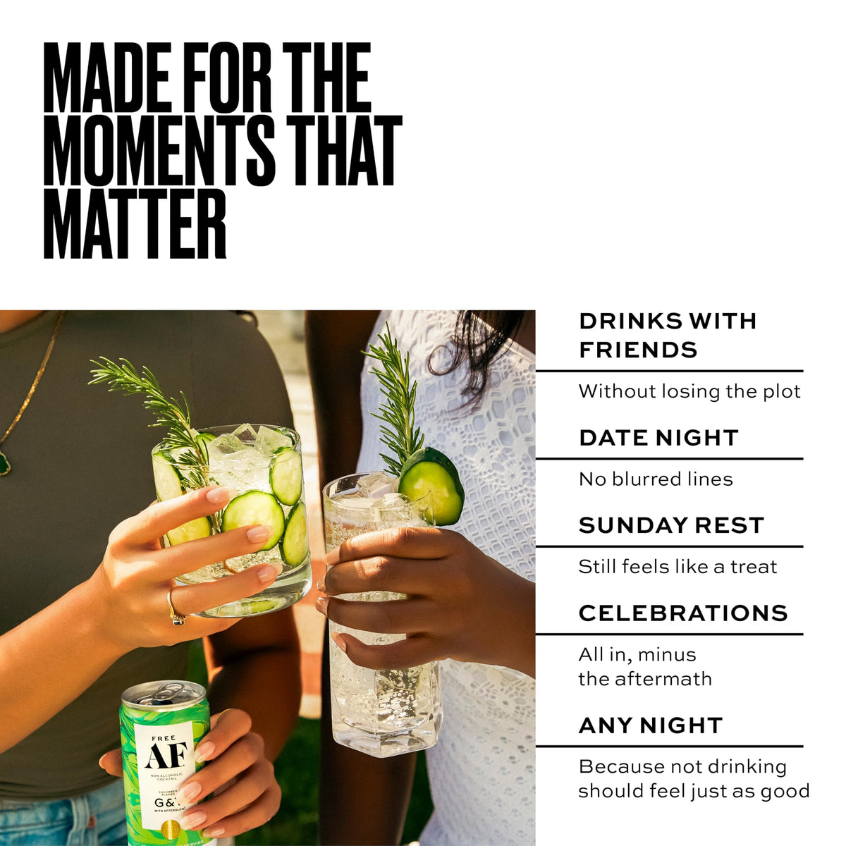 Free AF twelve-pack on ice signals easy stocking for events.