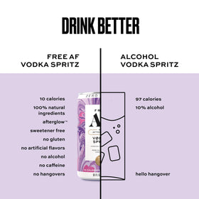 Bubbles rise in Free AF VØD%A Spritz glass, ready to enjoy.