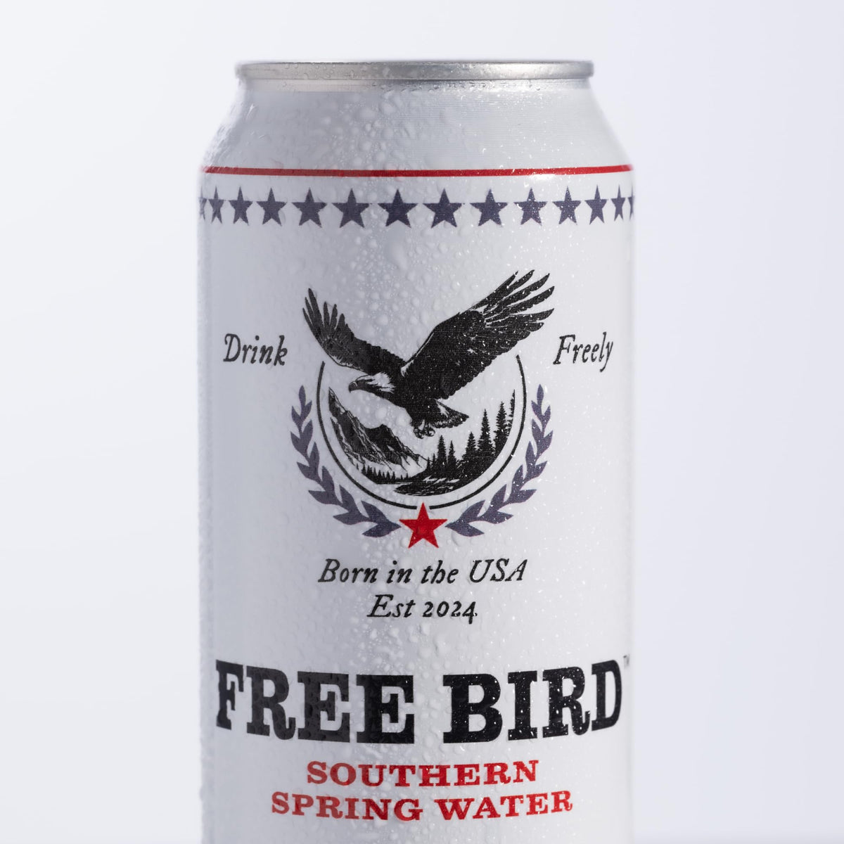 Free Bird at a tailgate setup, convenient hydration for events.