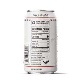 Free Bird 12-pack display can—shelf-stable convenience for on-the-go hydration.