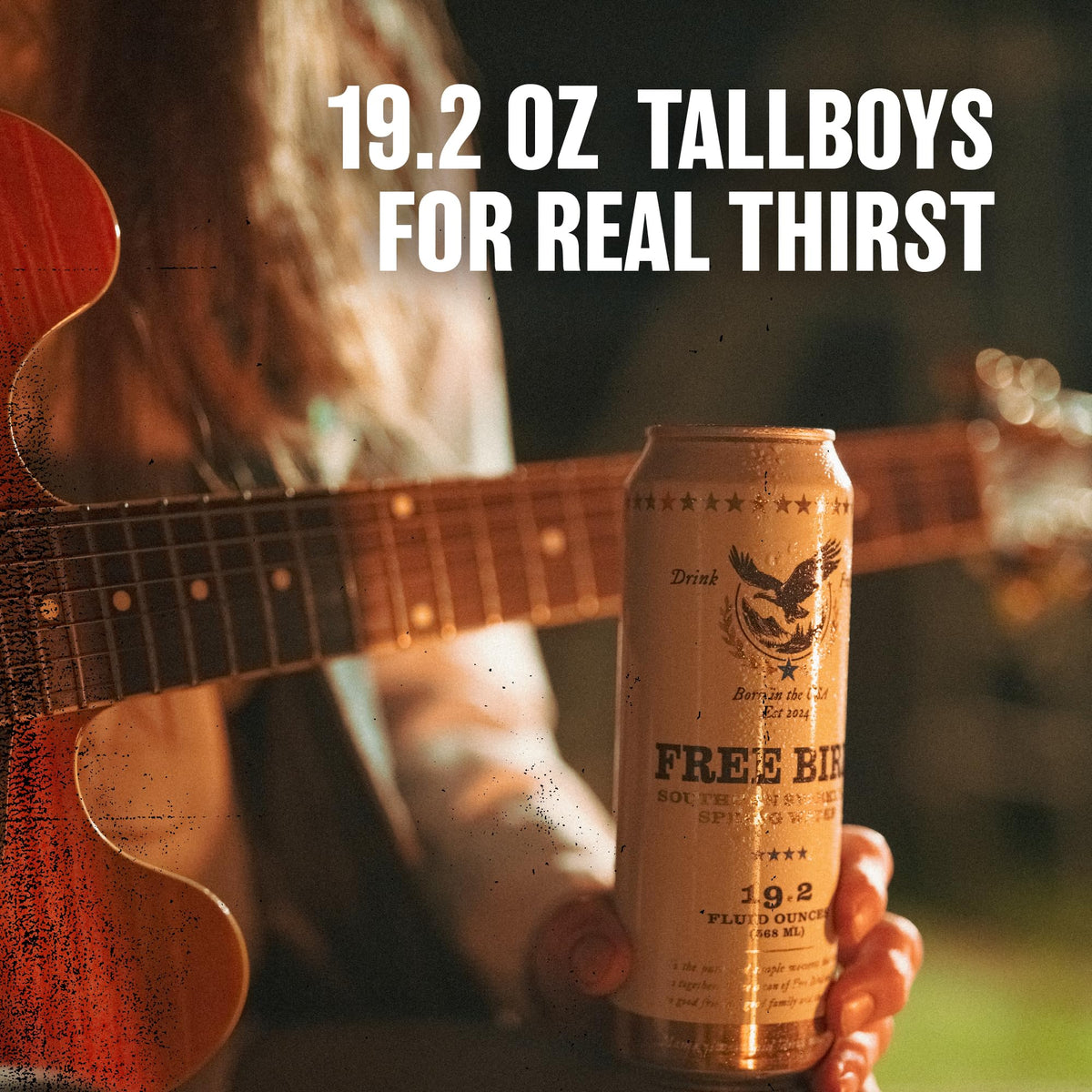 Free Bird Sparkling Southern Spring Water during tailgate, bold zero sugar hydration