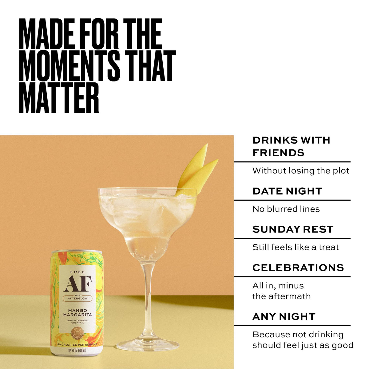 Free AF Afterglow aroma invites a nuanced non-alcoholic ritual.