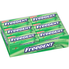Freedent peppermint sticks in packaging for on-the-go freshness.