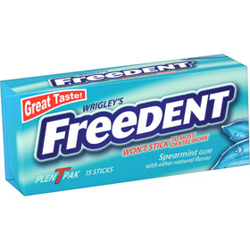 Freedent Spearmint open pack showing internal sticks and freshness.