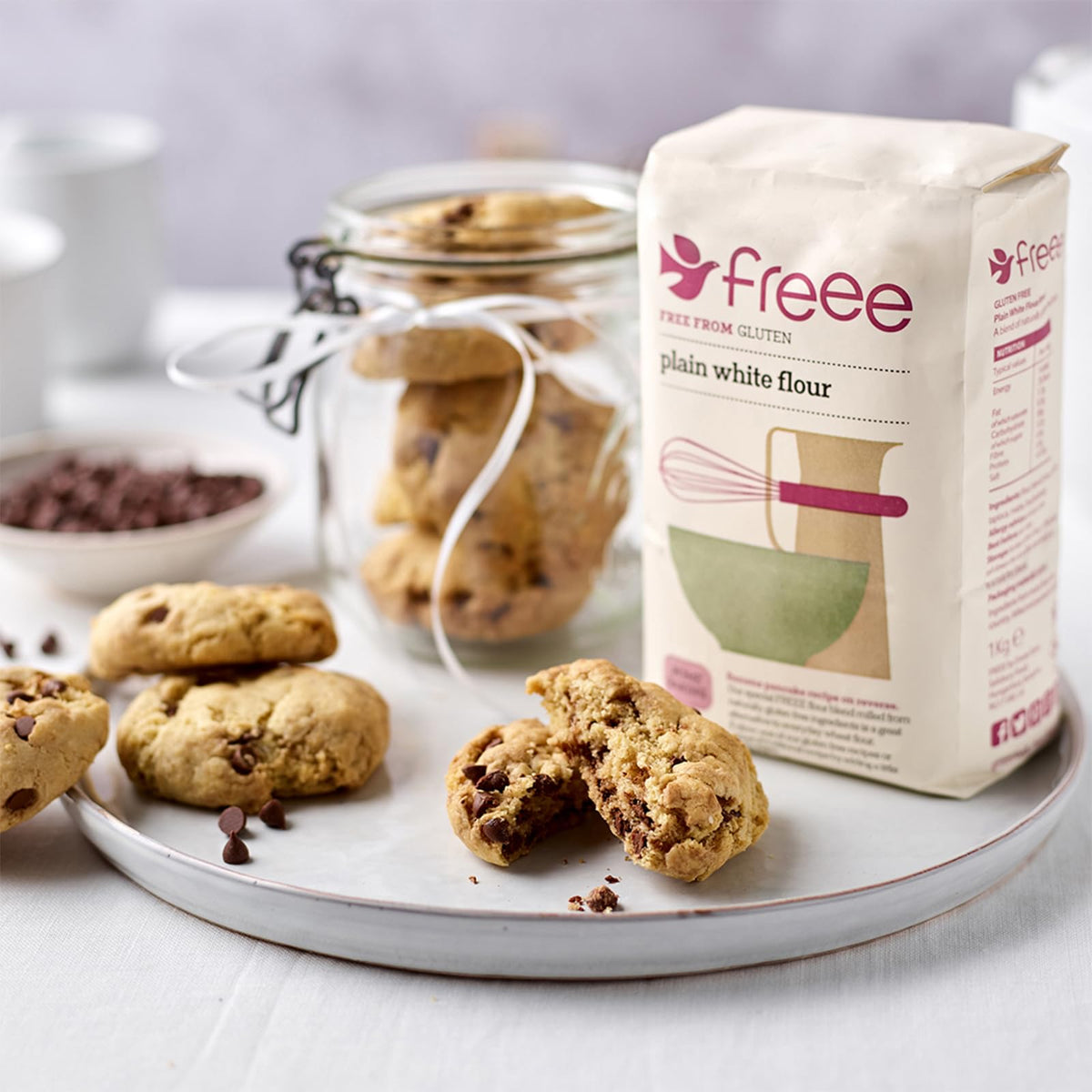 freee ingredients label highlights gluten-free and vegan certifications