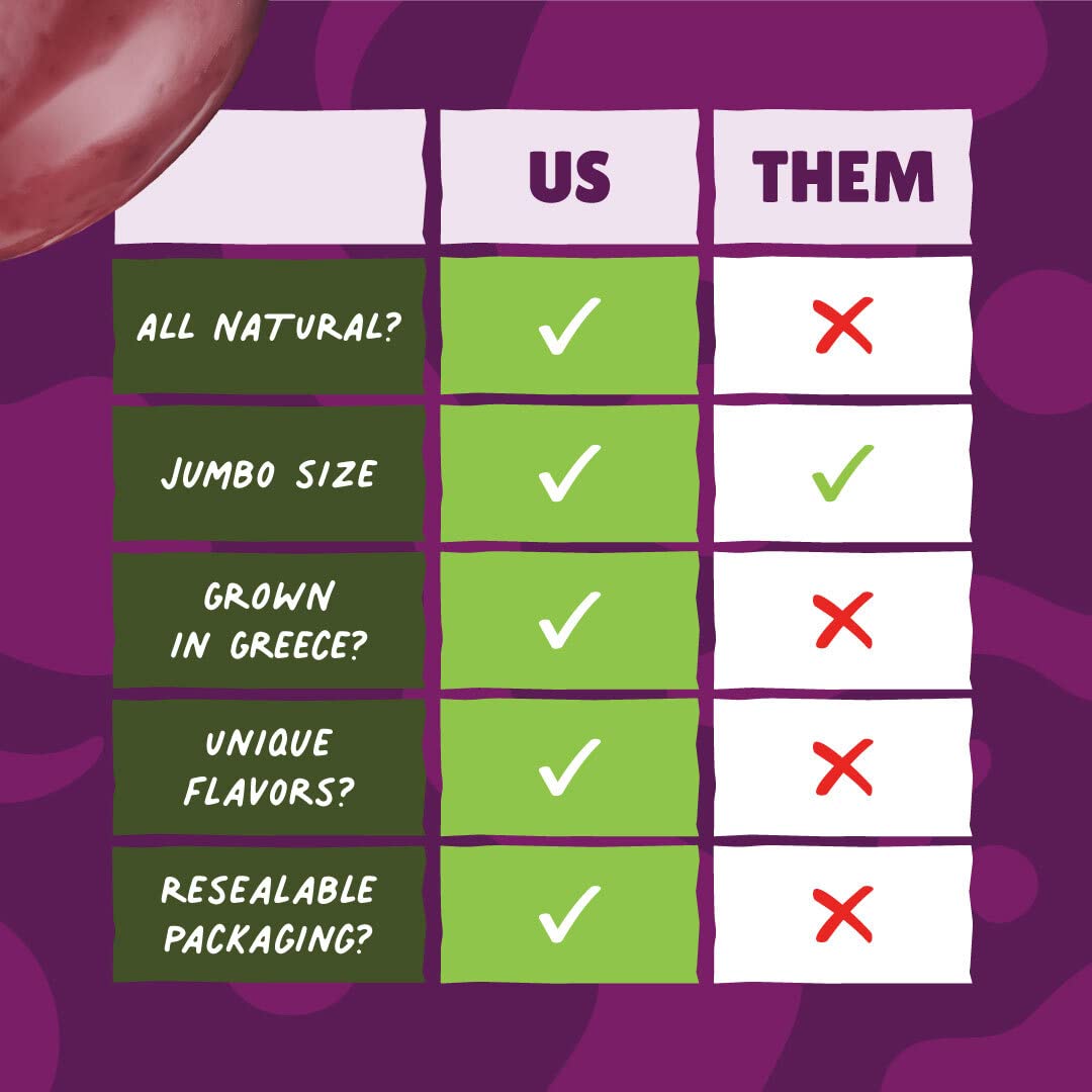 Freestyle Snacks diet-friendly olives, suitable for keto, vegan, gluten-free.