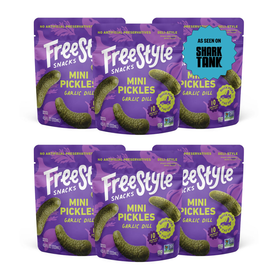 Freestyle Snacks mini pickle pack garlic dill – on-the-go crunch for quick snacking