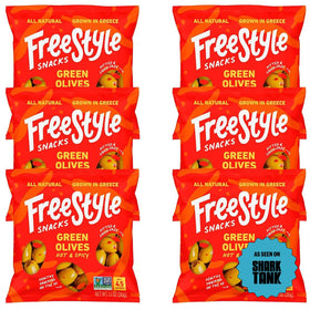 Freestyle Snacks olive pack in a single-serve pouch for mess-free on-the-go snacking