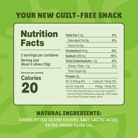 Freestyle Snacks grab-and-go olive packs keep a mess-free snack ready.