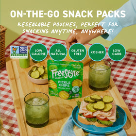 Freestyle Snacks non-GMO, kosher, gluten-free pickles for diverse diets