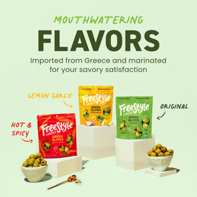 Freestyle Snacks Shark Tank spotlight, premium marinated olives for boards or bites