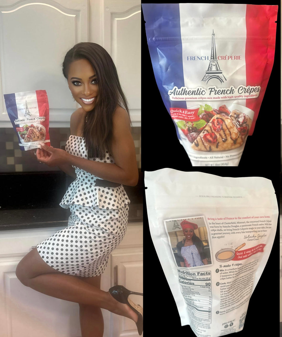 French Creperie crepe mix pack for quick, cafe-style breakfasts at home.