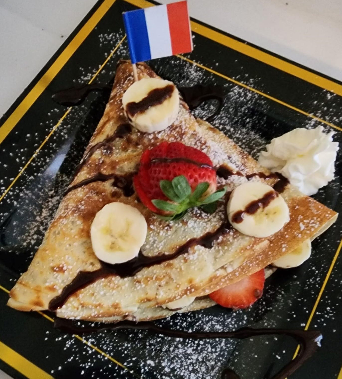 French Creperie serving ideas with toppings for classic flavors.