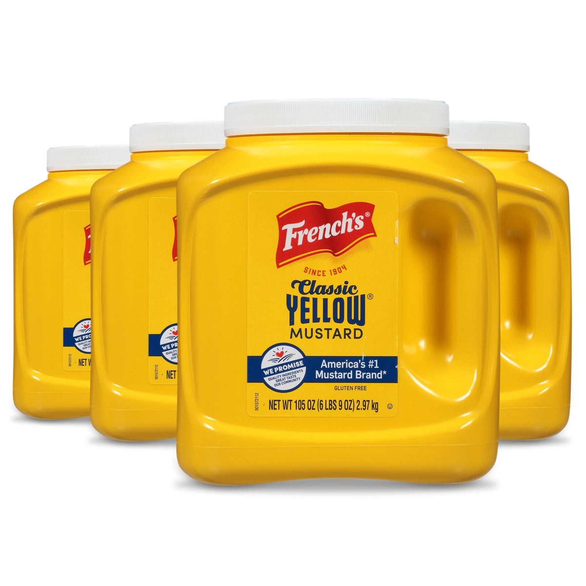 French's Classic Yellow Mustard 105oz bulk pack ideal for high-volume kitchens.