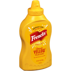 French's Classic Yellow Mustard squeeze bottle ready for burgers