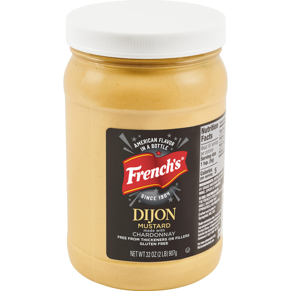 French's Dijon Mustard 32 oz bottle front for premium sauces.