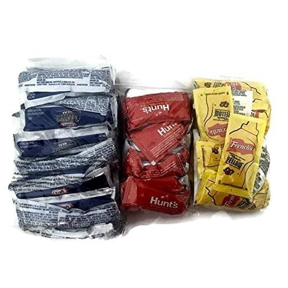 French’s Mustard packets classic yellow for easy prep.