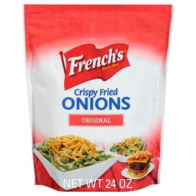 French's Original Crispy Fried Onions bag open for easy serving