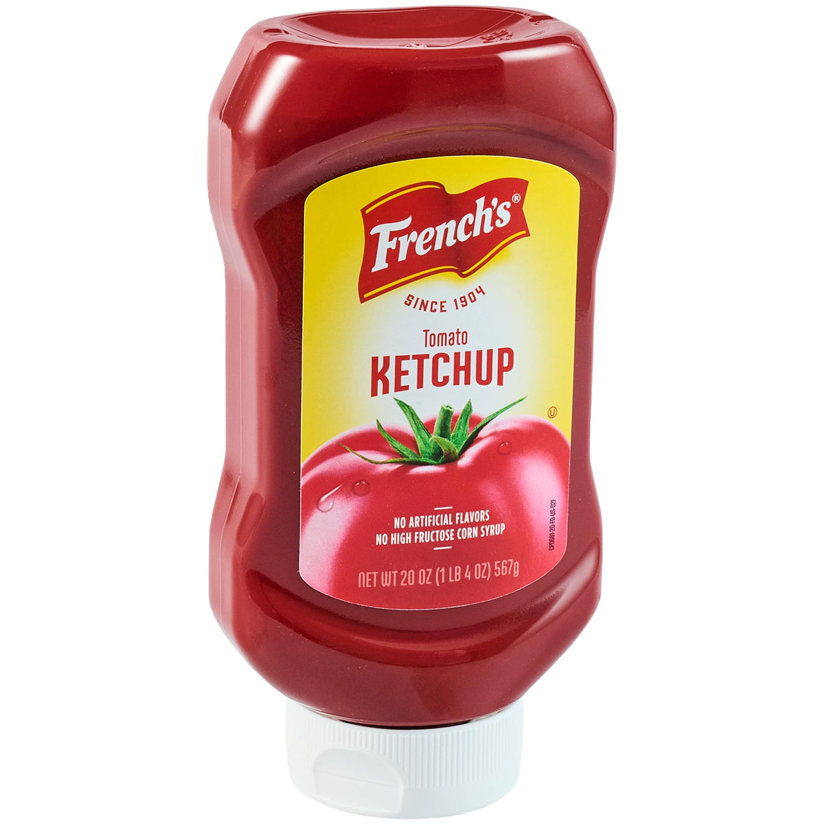 French's Tomato Ketchup bottle top pour showing easy-squeeze design for quick servings.