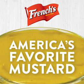Tabletop display of French's Yellow Mustard bottles ready for guest use