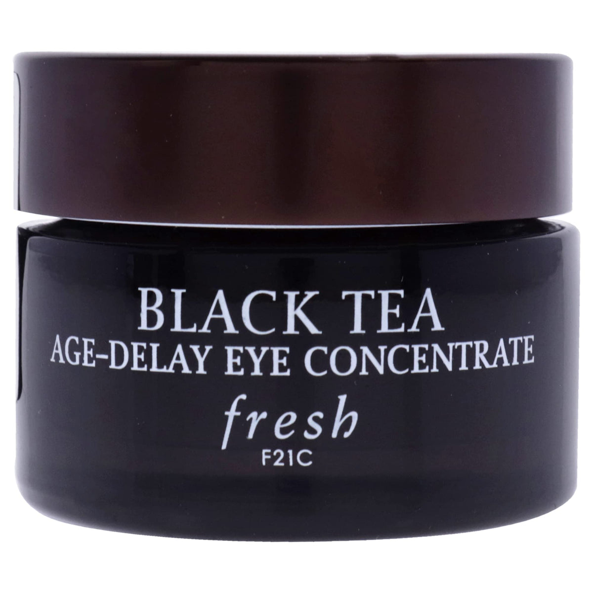 Fresh Black Tea Age Delay Eye Cream jar close-up shows smooth texture
