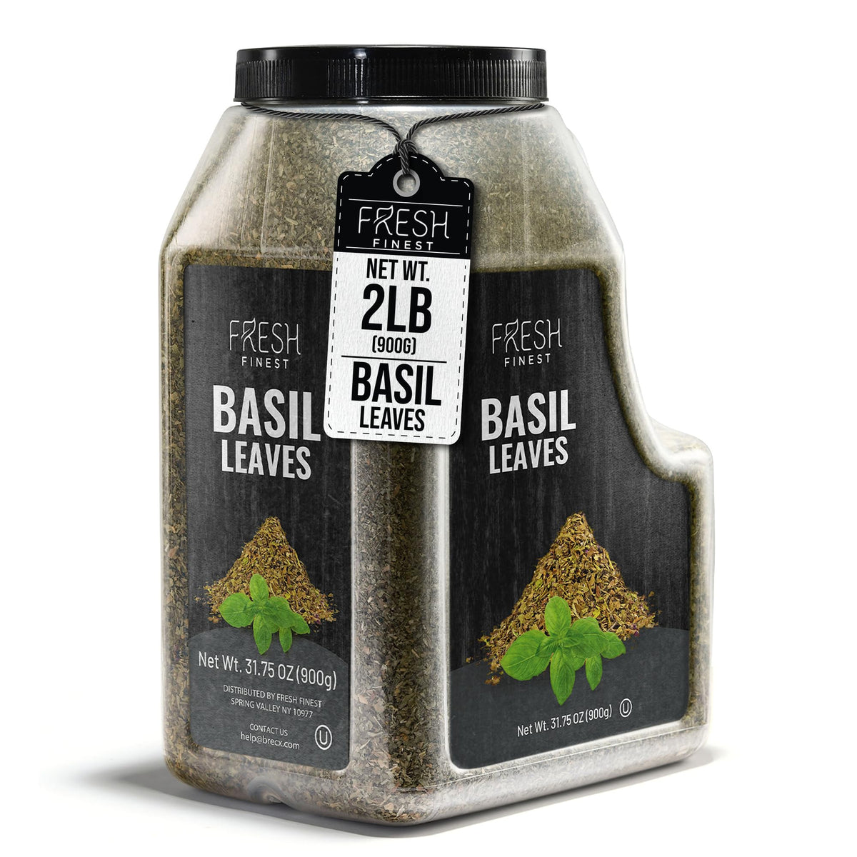 Fresh Finest Basil Leaves bulk-jar for long-term batch flavor
