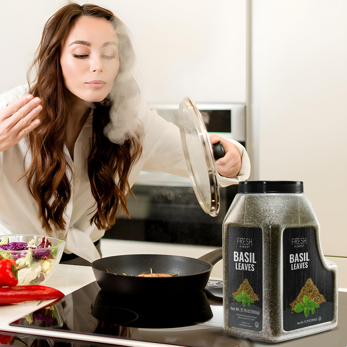 Fresh Finest Basil Leaves pasta-dish adds sweet peppery notes