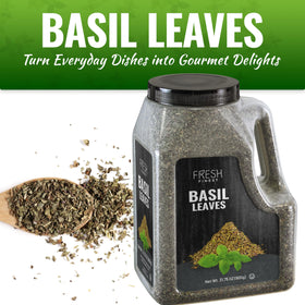 Fresh Finest Basil Leaves spoon-measure for easy portioning