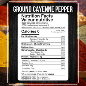 Fresh Finest cayenne pepper powder texture close-up shows vibrant red heat.