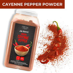 Fresh Finest cayenne powder used outdoors as a natural pest deterrent.