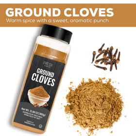 Fresh Finest Ground Clove being scooped for recipe prep.