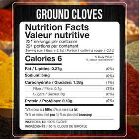 Fresh Finest Ground Clove powder close-up, aroma ideal for beverages.
